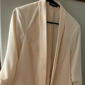From EXPRESS, size XL, cream colored blazer